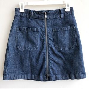 Madewell Denim Zip Utility Mini Skirt